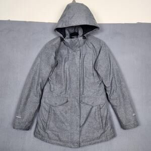 Eddie Bauer WeatherEdge Parka Womens Small Gray Down Hooded Waterproof Insulated